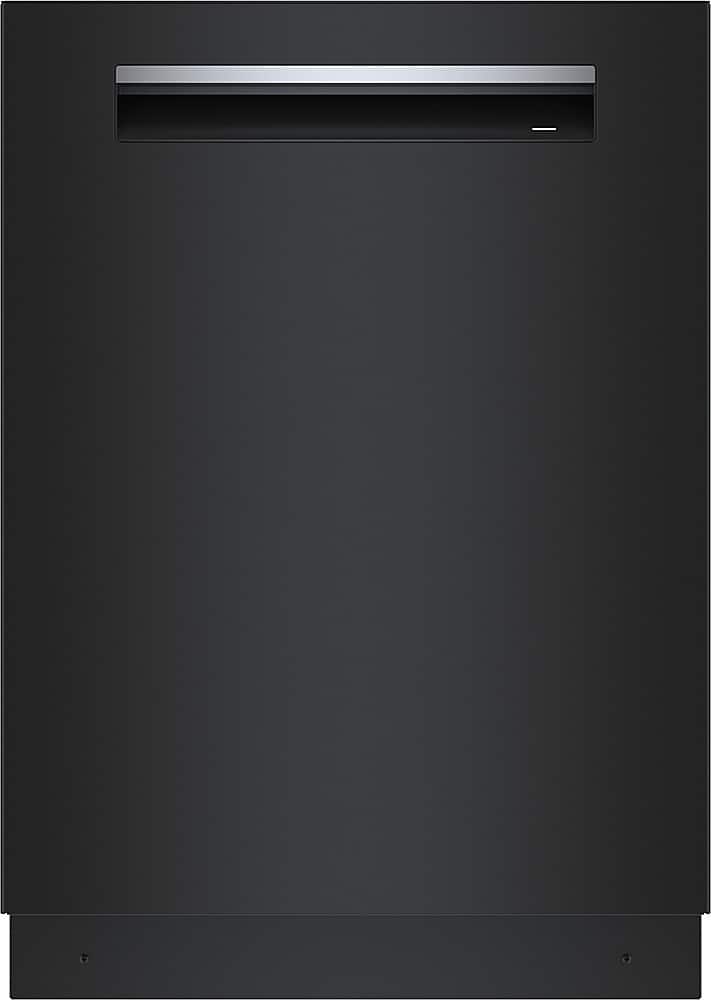 Bosch - 800 Series 24" Top Control Smart Built-In Stainless Steel Tub Dishwasher with Flexible 3rd Rack, 42dBA - Black - Front_Zoom