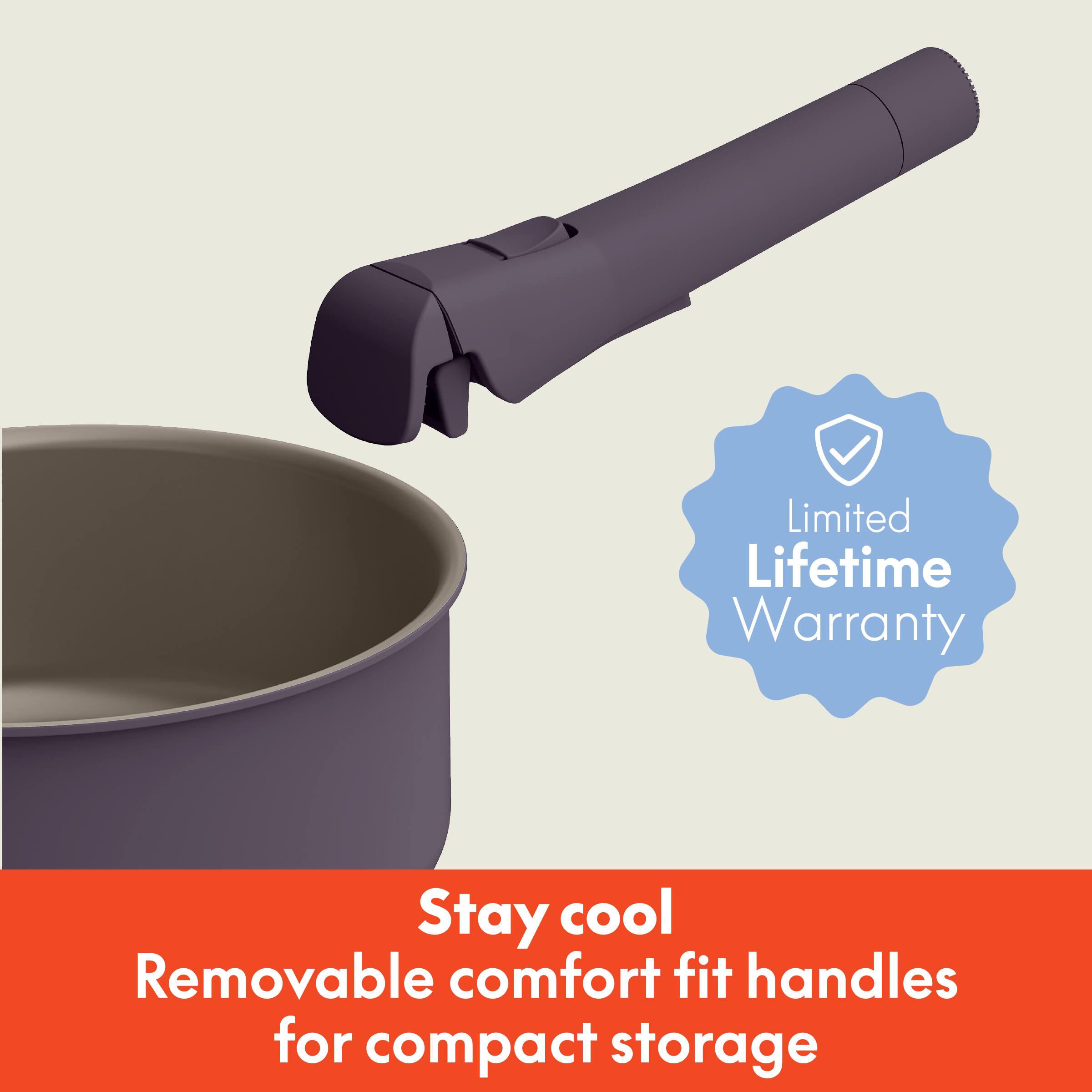 Stay cool, removable comfort fit handles for compact storage. Limited Lifetime Warranty.