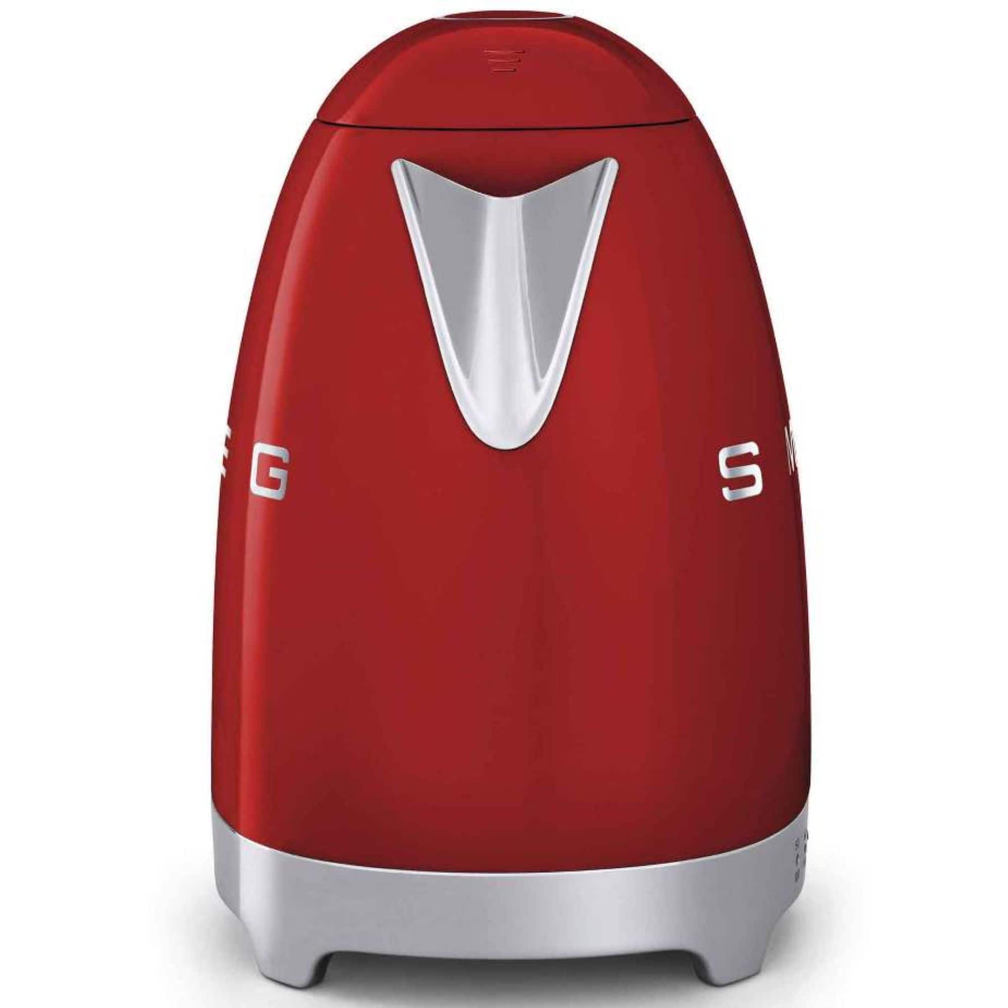 Angle. SMEG - KLF04 7-Cup Variable Temperature Kettle - Red.