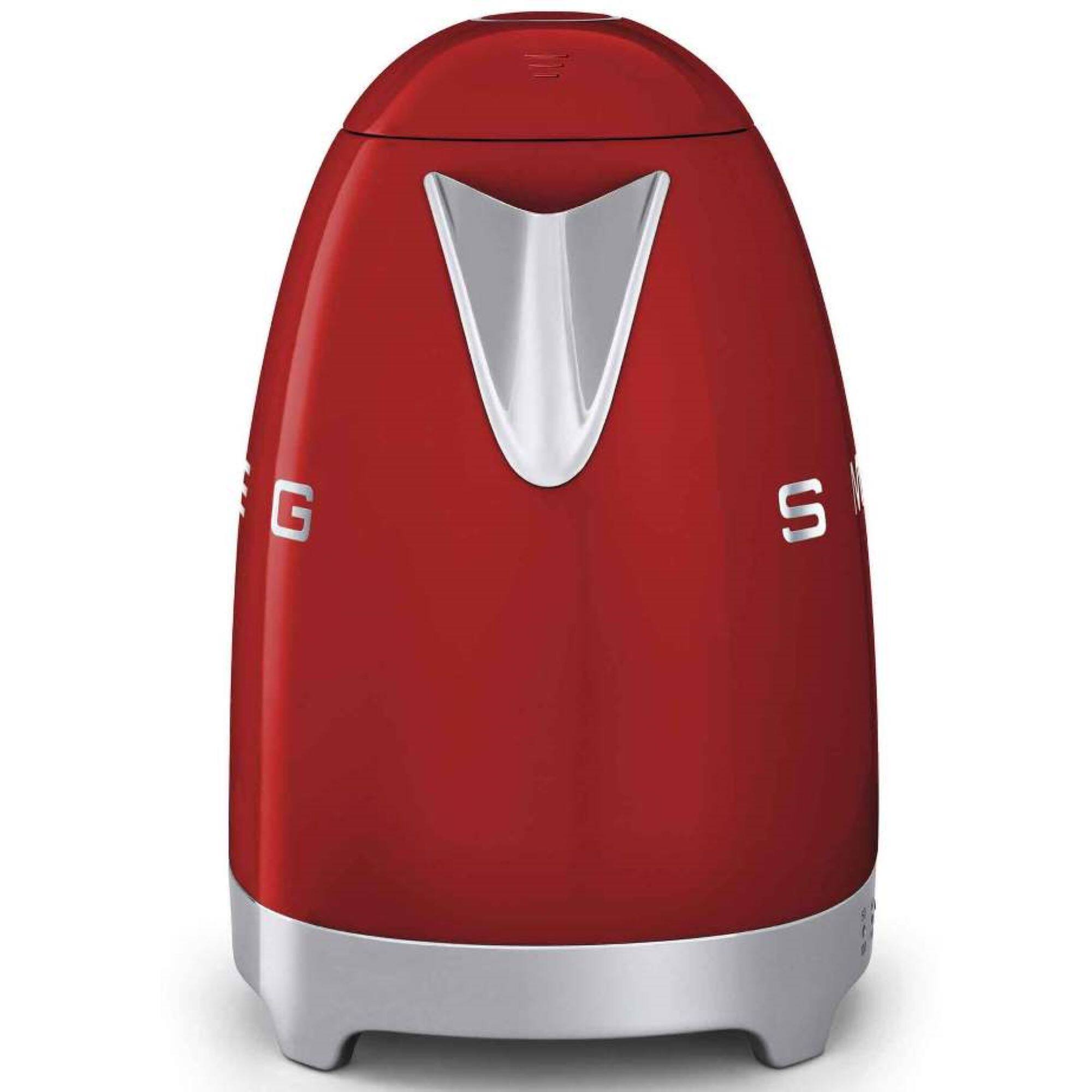 Angle. SMEG - KLF04 7-Cup Variable Temperature Kettle - Red.