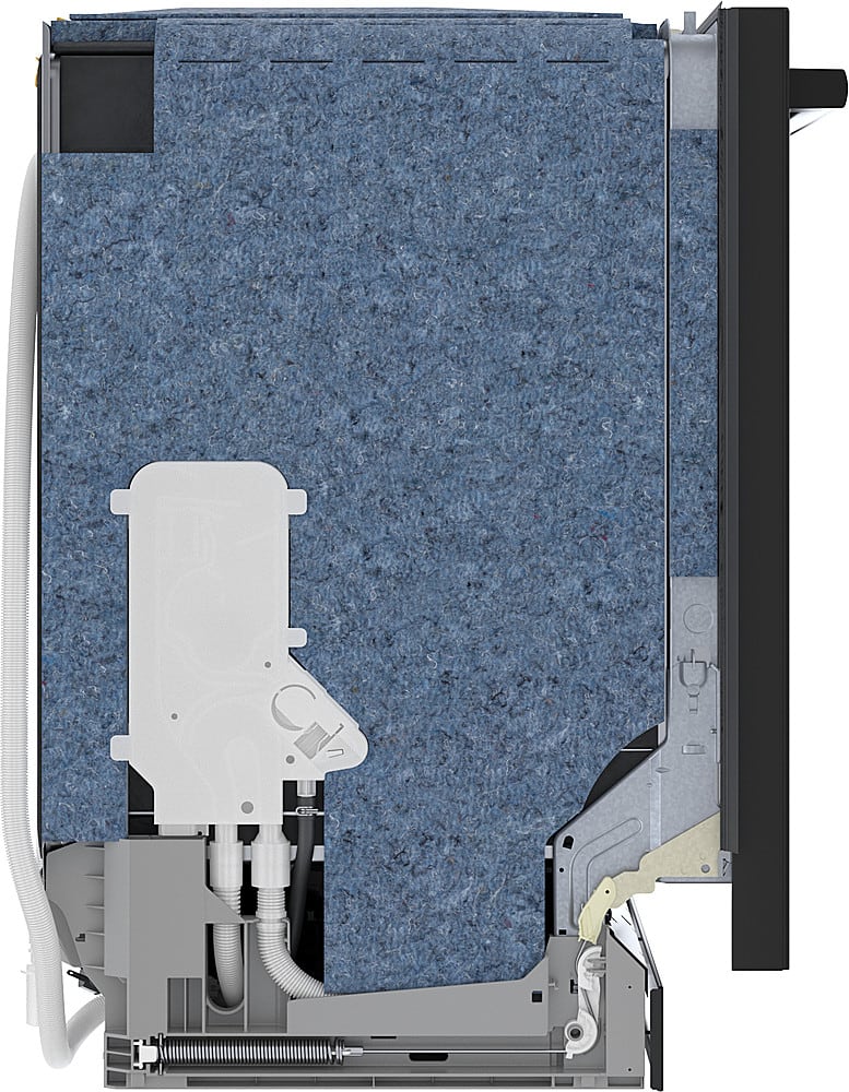 Angle. Bosch - 800 Series 24" Top Control Smart Built-In Stainless Steel Tub Dishwasher with 3rd Rack, 42dBA - Black.