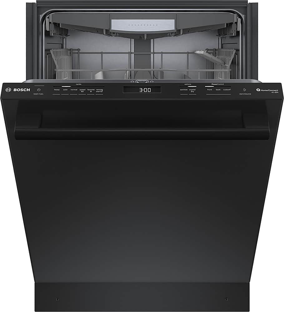 Alt View 11. Bosch - 800 Series 24" Top Control Smart Built-In Stainless Steel Tub Dishwasher with 3rd Rack, 42dBA - Black.