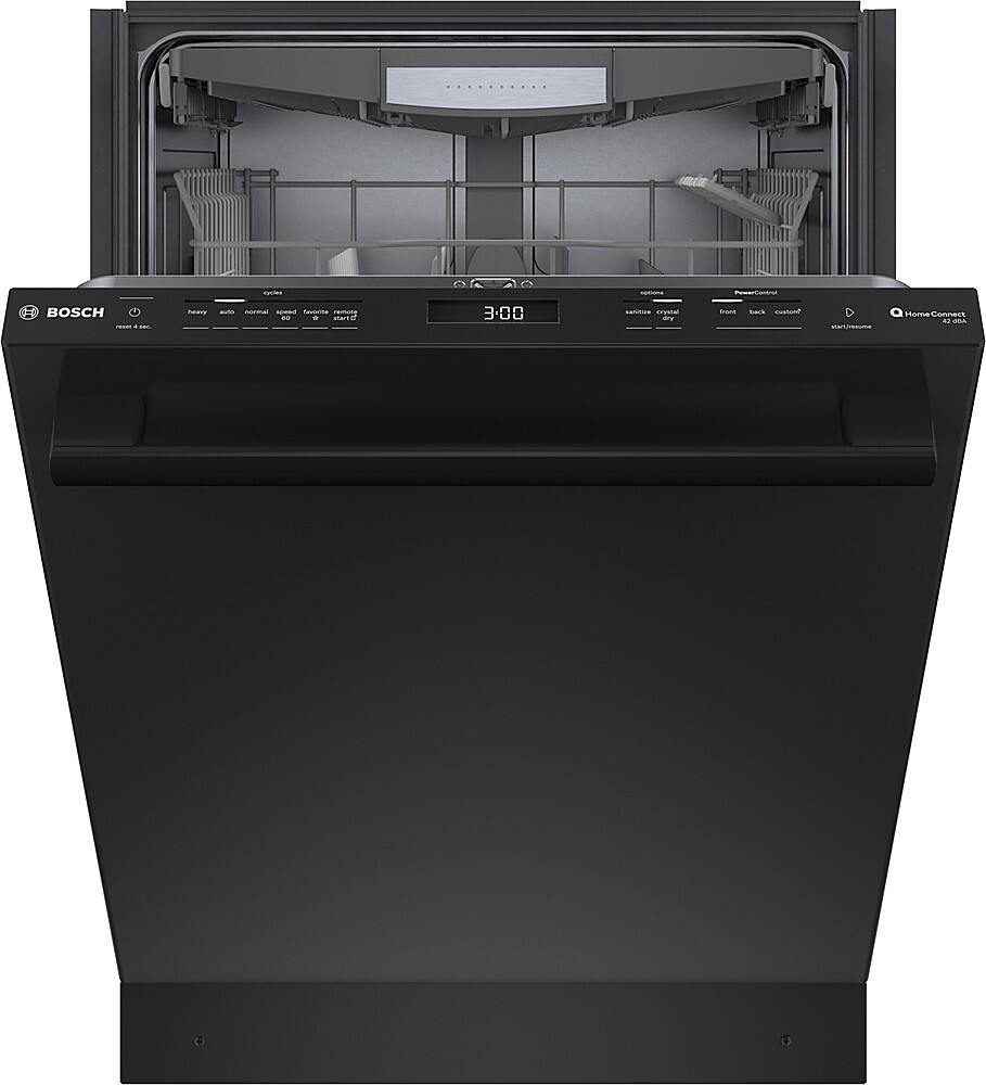 Alt View 11. Bosch - 800 Series 24" Top Control Smart Built-In Stainless Steel Tub Dishwasher with 3rd Rack, 42dBA - Black.