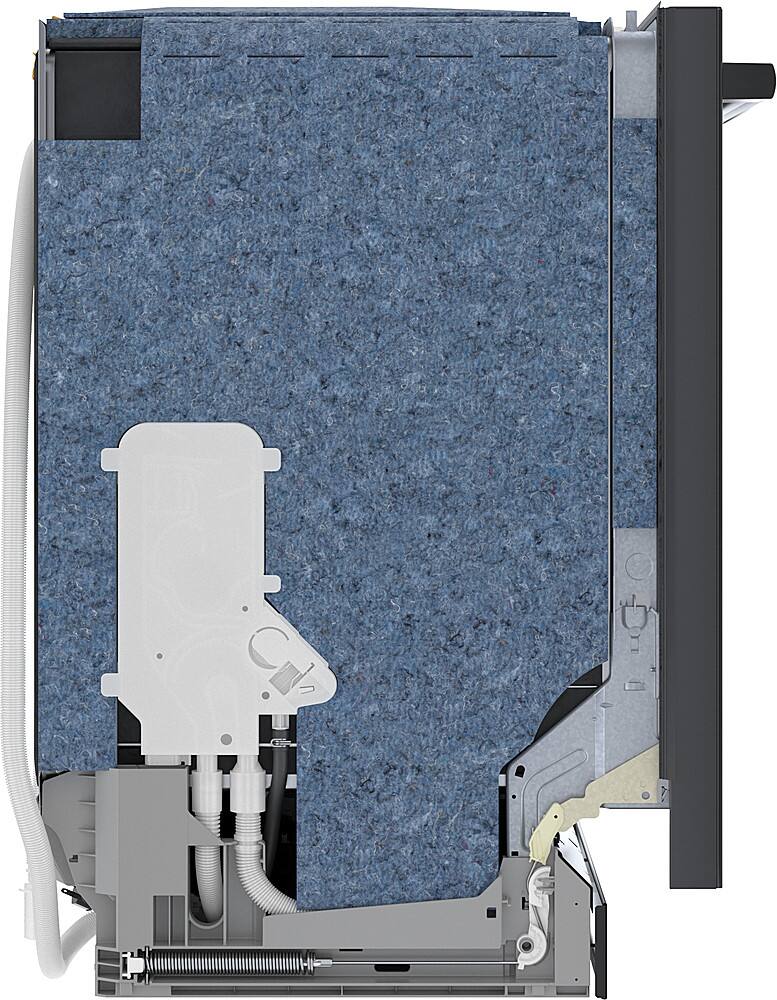 Angle. Bosch - 800 Series 24" Top Control Smart Built-In Stainless Steel Tub Dishwasher with 3rd Rack, 42dBA - Black Stainless Steel.