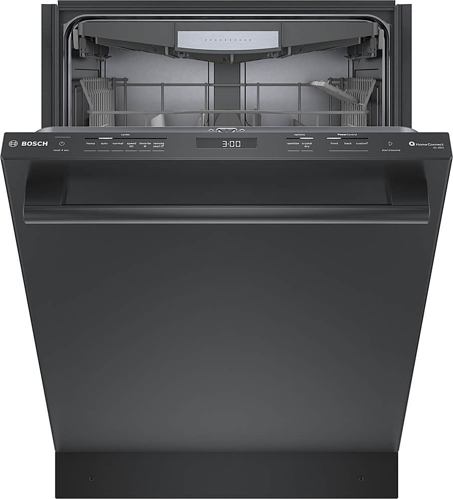 Alt View 11. Bosch - 800 Series 24" Top Control Smart Built-In Stainless Steel Tub Dishwasher with 3rd Rack, 42dBA - Black Stainless Steel.