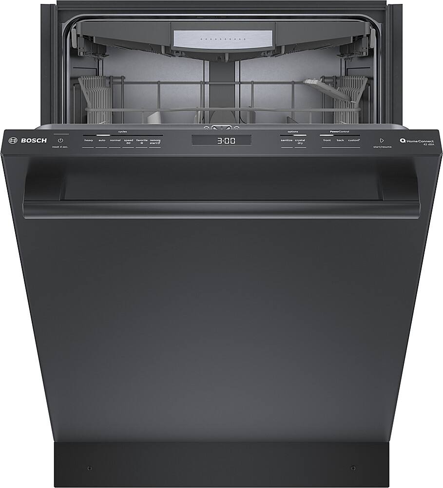 Alt View 11. Bosch - 800 Series 24" Top Control Smart Built-In Stainless Steel Tub Dishwasher with 3rd Rack, 42dBA - Black Stainless Steel.