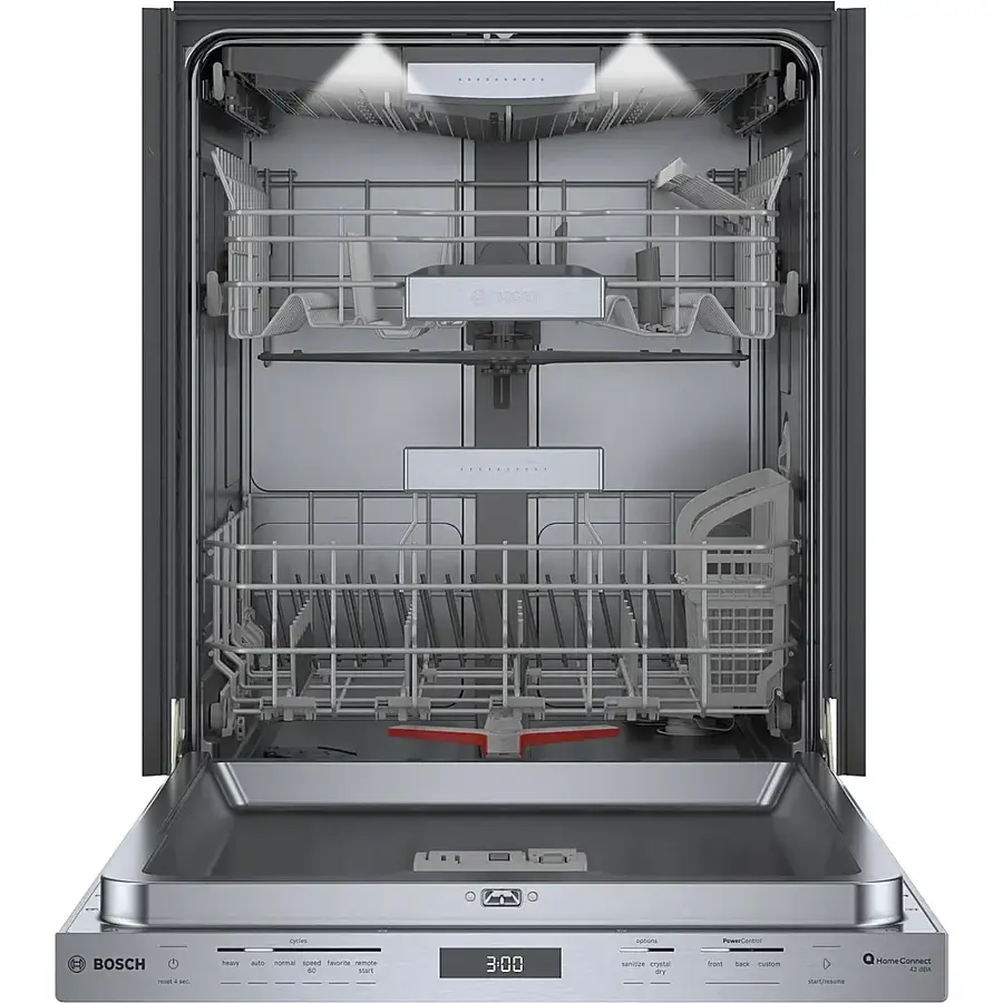 Alt View 13. Bosch - Benchmark Series 24" Top Control Smart Built-In Stainless Steel Tub Dishwasher, 38dBA - Stainless Steel.