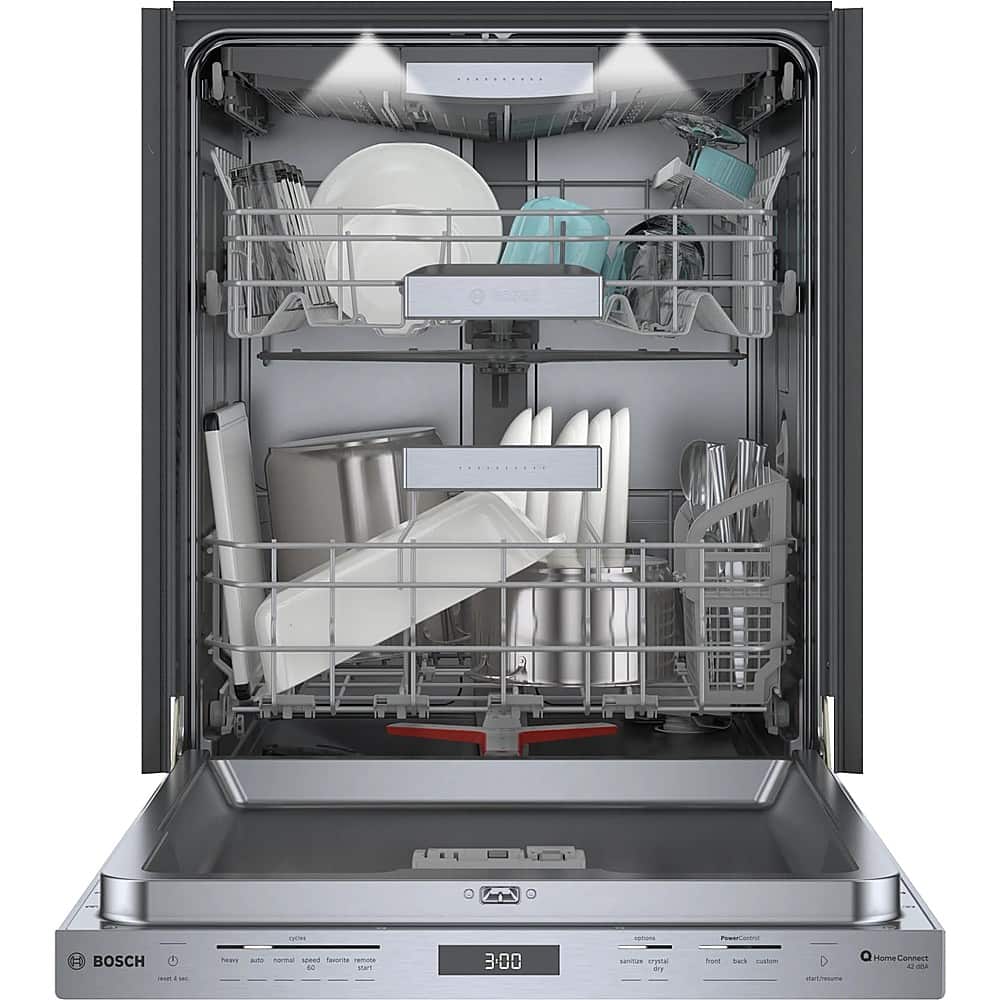 Alt View 14. Bosch - Benchmark Series 24" Top Control Smart Built-In Stainless Steel Tub Dishwasher, 38dBA - Stainless Steel.