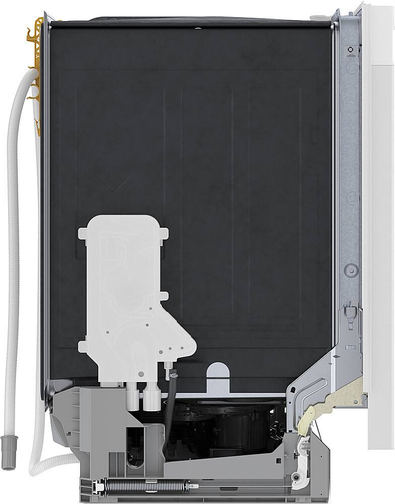 Angle. Bosch - 300 Series 24" Front Control Smart Built-In Stainless Steel Tub Dishwasher with 3rd Rack, 46 dBA - White.