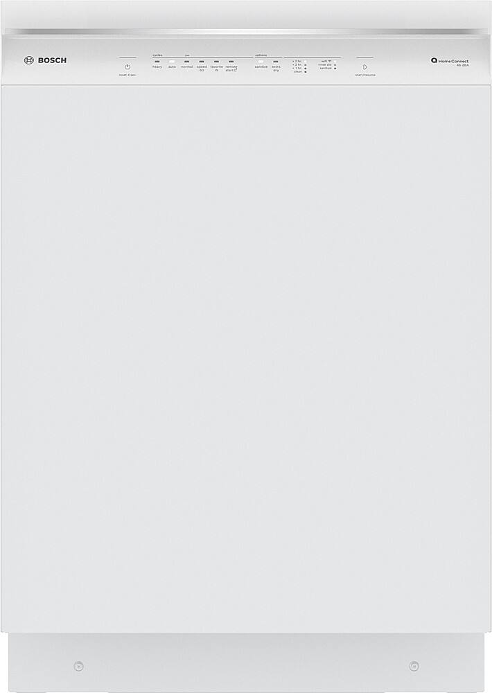 Bosch - 300 Series 24" Front Control Smart Built-In Stainless Steel Tub Dishwasher with 3rd Rack, 46 dBA - White