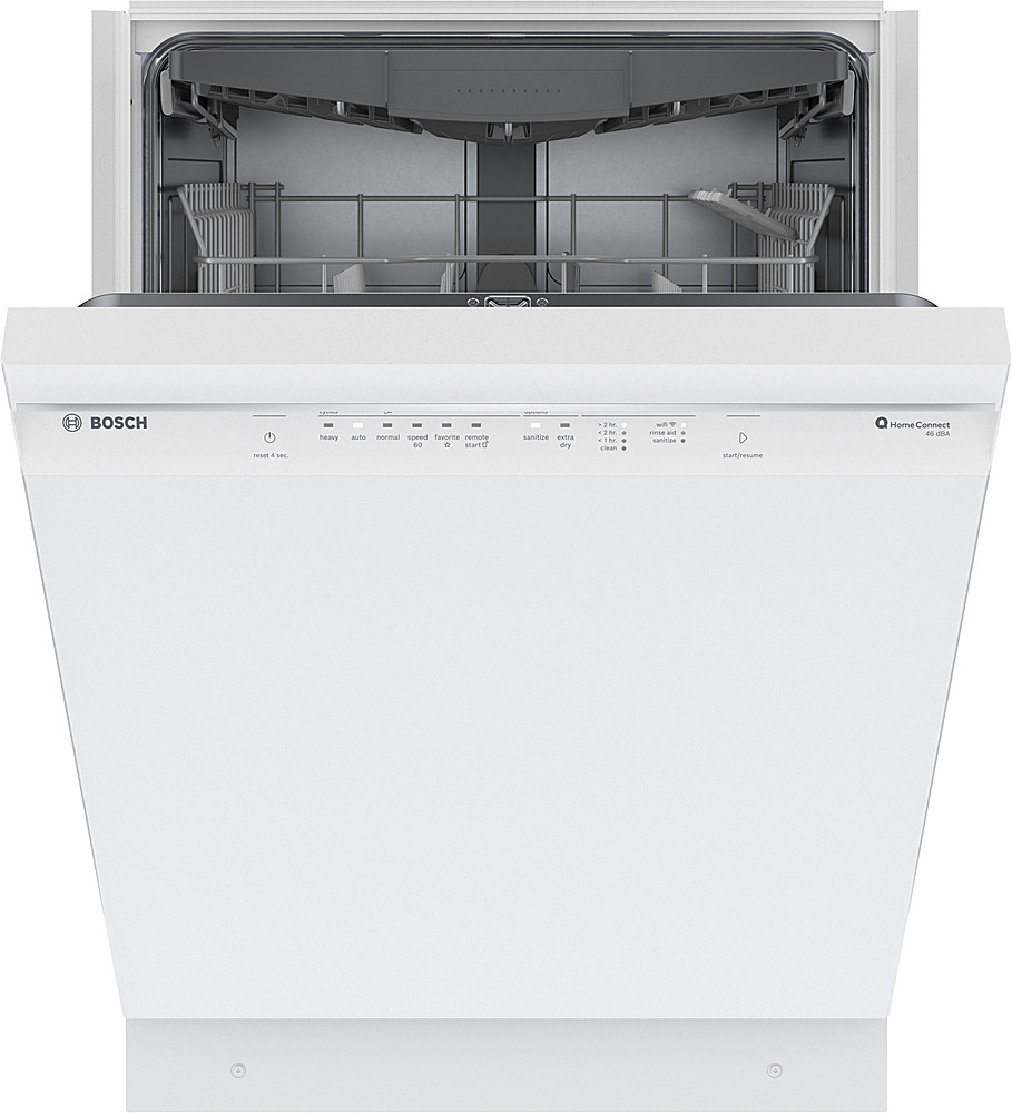 Bosch 300 Series Front Control Pocket Handle Dishwasher, Stainless Steel  Tub, Removable 3rd Rack, 46 dBa