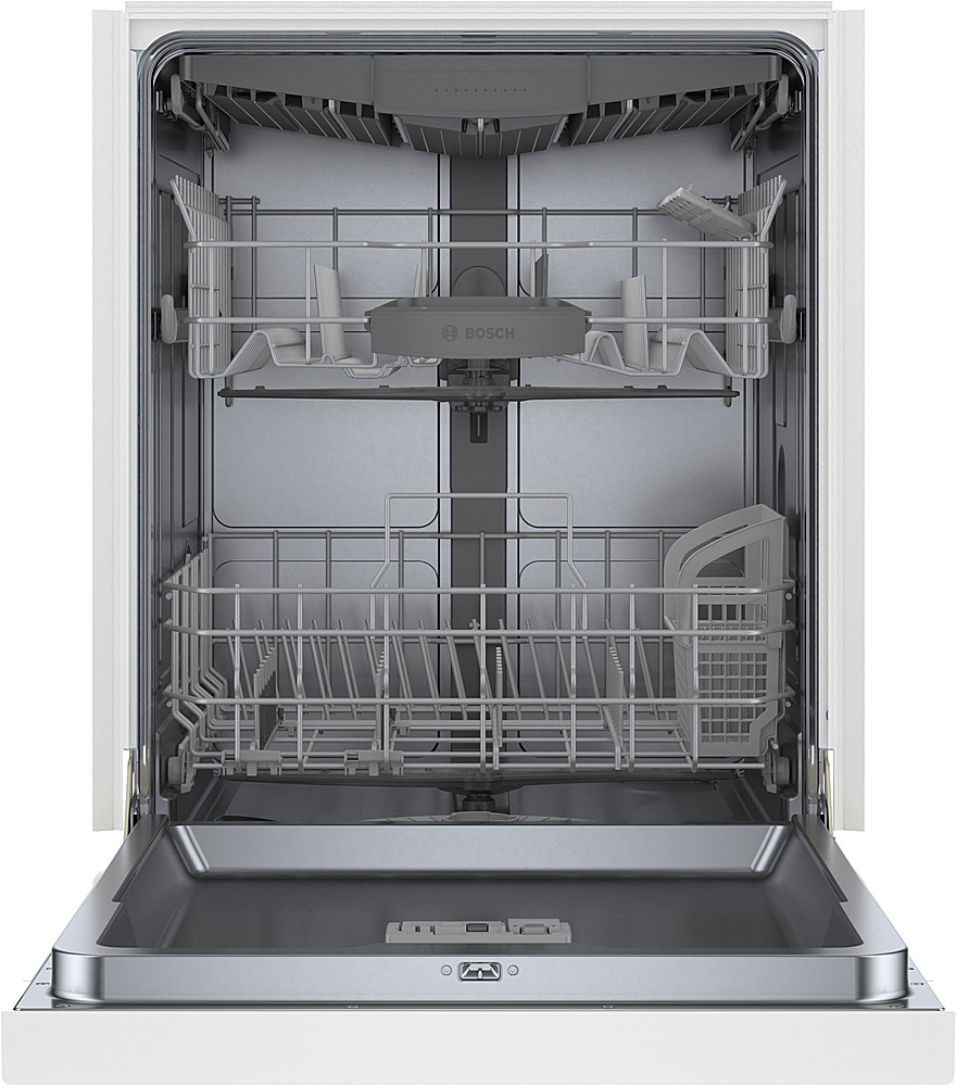 Alt View 2. Bosch - 300 Series 24" Front Control Smart Built-In Stainless Steel Tub Dishwasher with 3rd Rack, 46 dBA - White.
