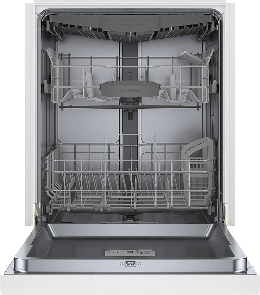 Alt View 2. Bosch - 300 Series 24" Front Control Smart Built-In Stainless Steel Tub Dishwasher with 3rd Rack, 46 dBA - White.