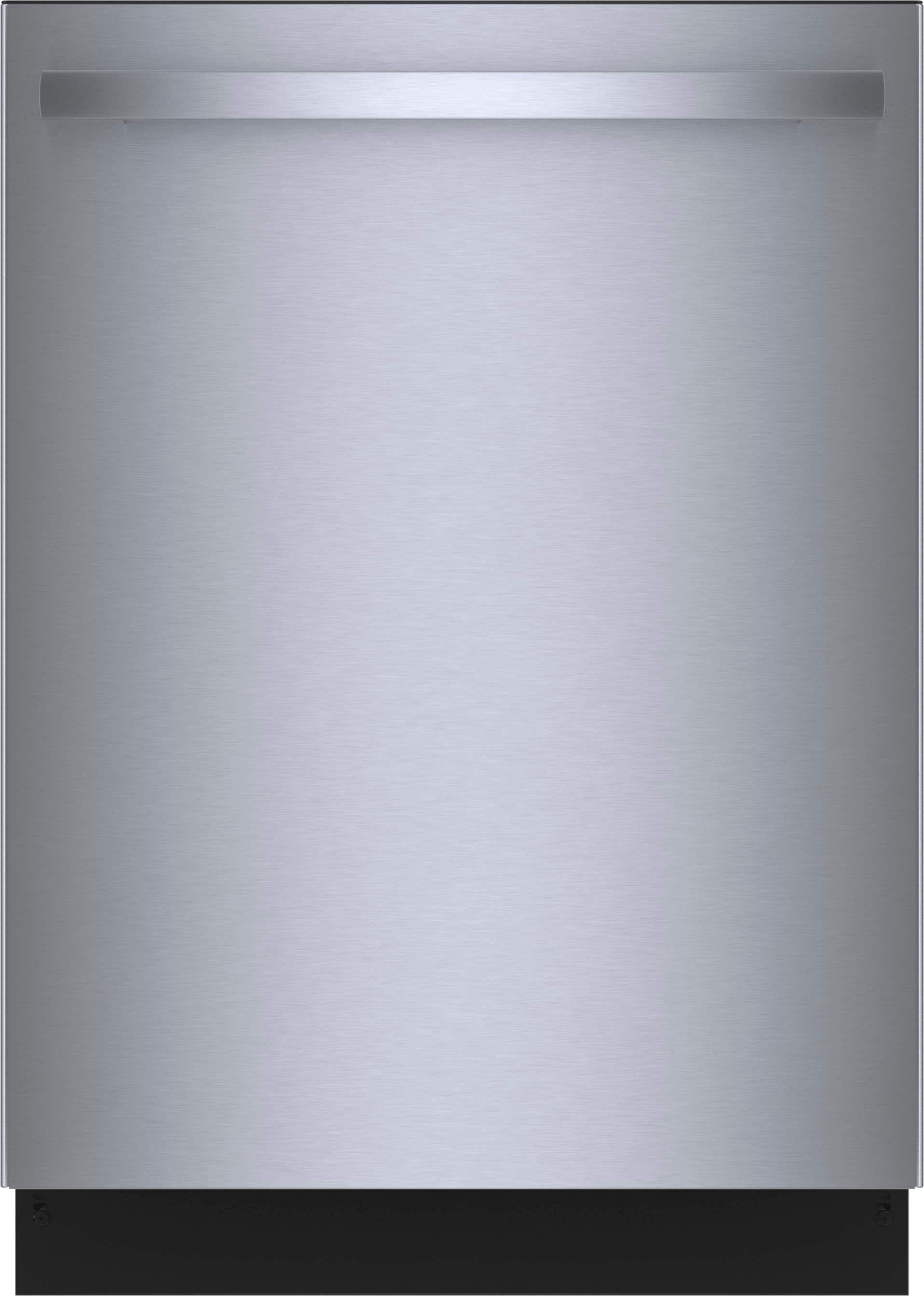 Front. Bosch - 100 Series Premium 24" Top Control Smart Built-In Hybrid Stainless Steel Tub Dishwasher with 3rd Rack, 46dBA - Stainless Steel.