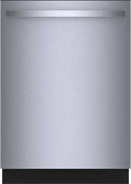 Bosch - 100 Series Premium 24" Top Control Smart Built-In Hybrid Tub Dishwasher with 3rd Rack, 46 dBA - Stainless Steel