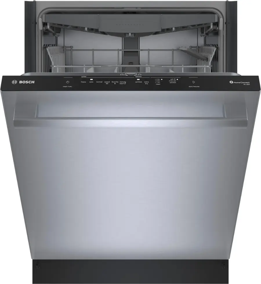 Alt View 11. Bosch - 100 Series Premium 24" Top Control Smart Built-In Hybrid Stainless Steel Tub Dishwasher with 3rd Rack, 46dBA - Stainless Steel.