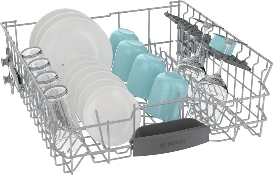 Alt View 16. Bosch - 100 Series Premium 24" Top Control Smart Built-In Hybrid Stainless Steel Tub Dishwasher with 3rd Rack, 46dBA - Stainless Steel.