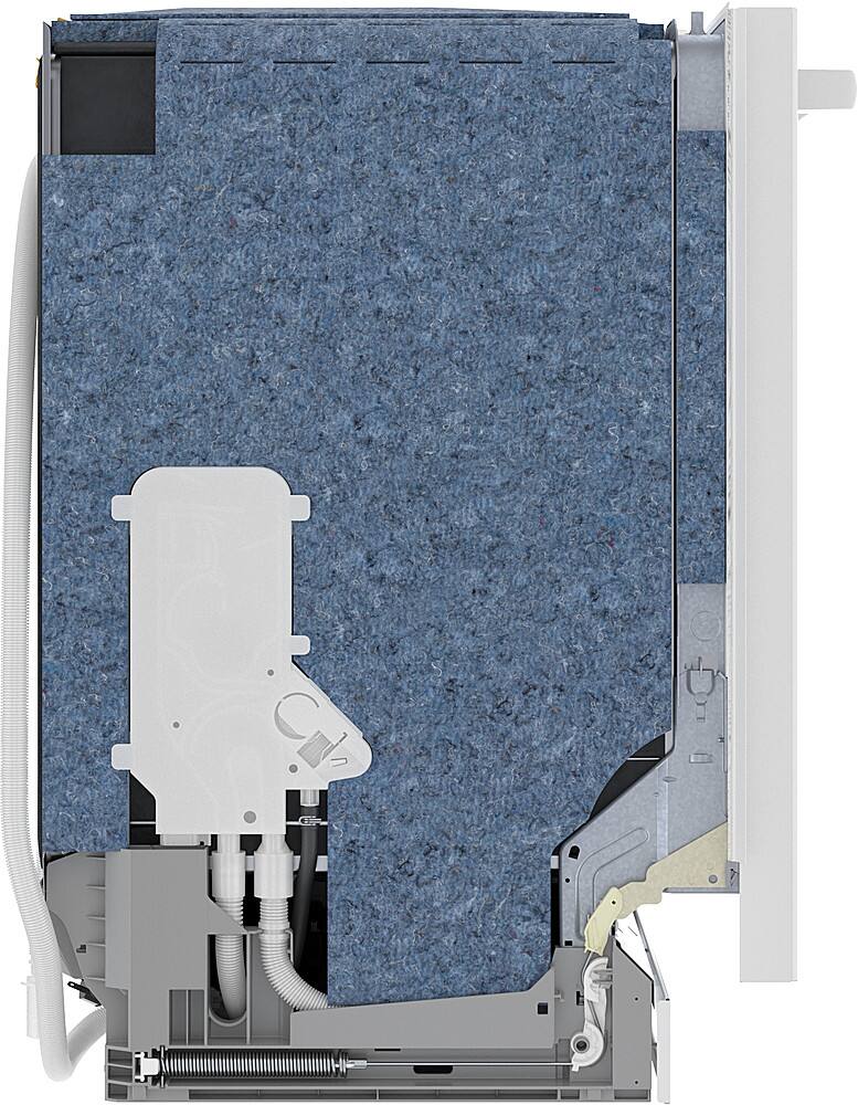 Angle. Bosch - 800 Series 24" Top Control Smart Built-In Stainless Steel Tub Dishwasher with 3rd Rack, 42 dBA - White.