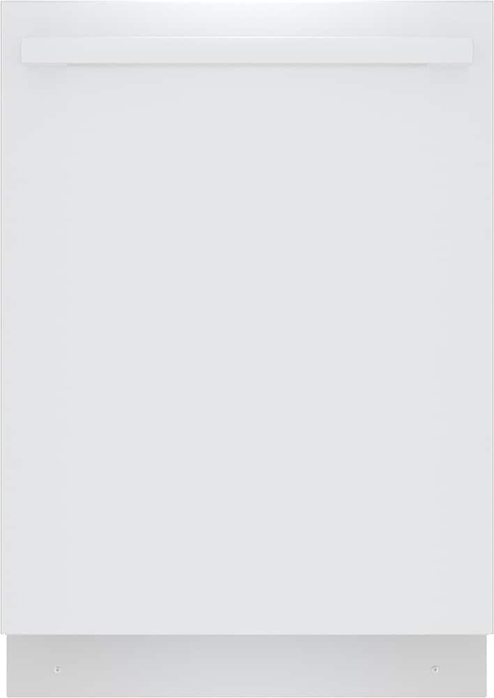 Front. Bosch - 800 Series 24" Top Control Smart Built-In Stainless Steel Tub Dishwasher with 3rd Rack, 42 dBA - White.