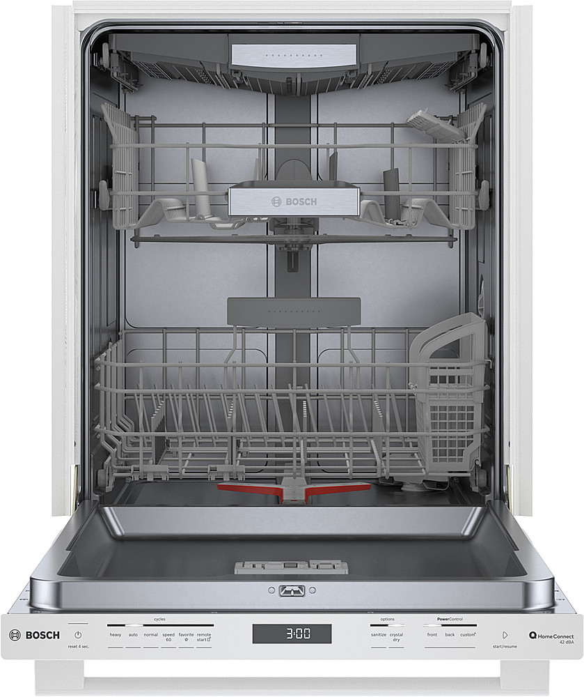 Bosch 800 Series 24 White Top Control Built in Dishwasher