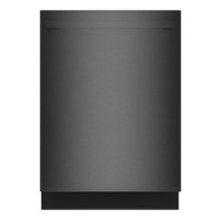 Bosch - 100 Series Premium 24" Top Control Smart Built-In Hybrid Stainless Steel Tub Dishwasher with 3rd Rack, 46dBA - Black Stainless Steel - Front_Zoom