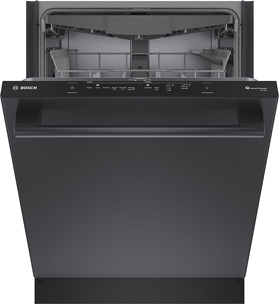 Alt View 11. Bosch - 100 Series Premium 24" Top Control Smart Built-In Hybrid Stainless Steel Tub Dishwasher with 3rd Rack, 46dBA - Black Stainless Steel.