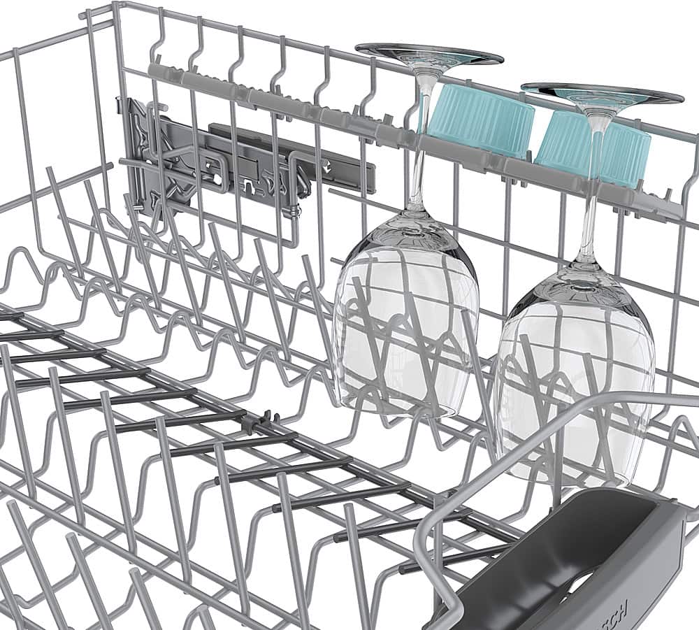 Alt View 12. Bosch - 100 Series Premium 24" Top Control Smart Built-In Hybrid Stainless Steel Tub Dishwasher with 3rd Rack, 46dBA - Black Stainless Steel.