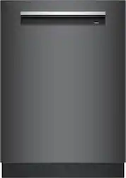 Bosch - 800 Series 24" Top Control Smart Built-In Stainless Steel Tub Dishwasher with 3rd Rack, 42dBA - Black Stainless Steel - Front_Zoom