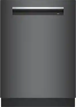 Bosch - 800 Series 24" Top Control Smart Built-In Stainless Steel Tub Dishwasher with 3rd Rack, 42dBA - Black Stainless Steel