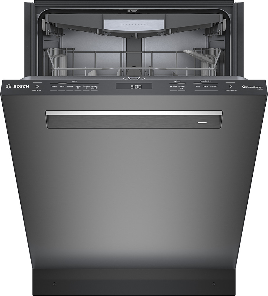 Bosch 800 Series 24 Black Stainless Steel Top Control Built in Dishwasher
