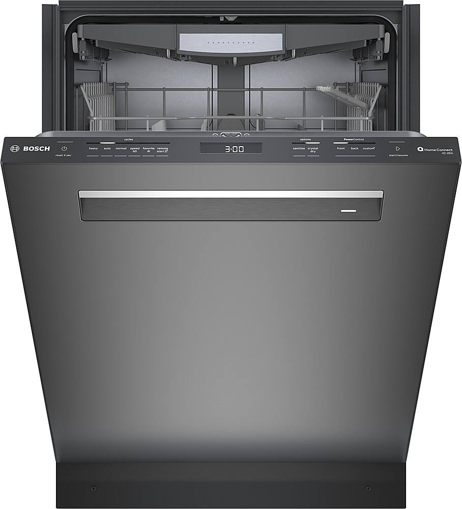 Alt View 11. Bosch - 800 Series 24" Top Control Smart Built-In Stainless Steel Tub Dishwasher with 3rd Rack, 42dBA - Black Stainless Steel.
