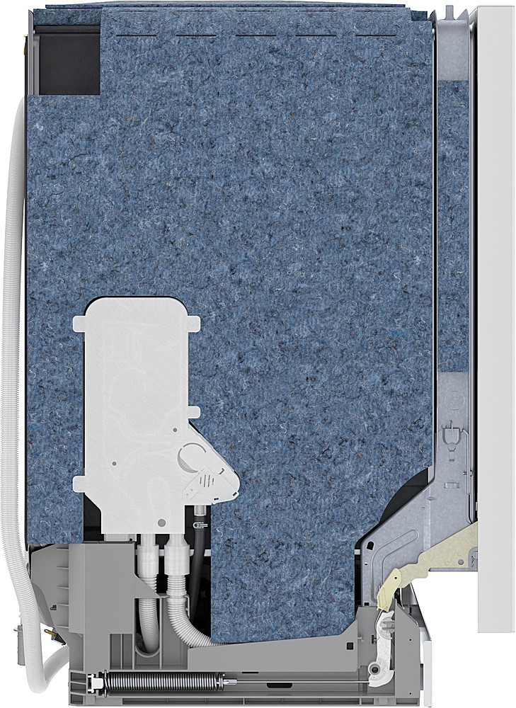 Angle. Bosch - 800 Series 24" Top Control Smart Built-In Stainless Steel Tub Dishwasher with 3rd Rack, 42 dBA - White.