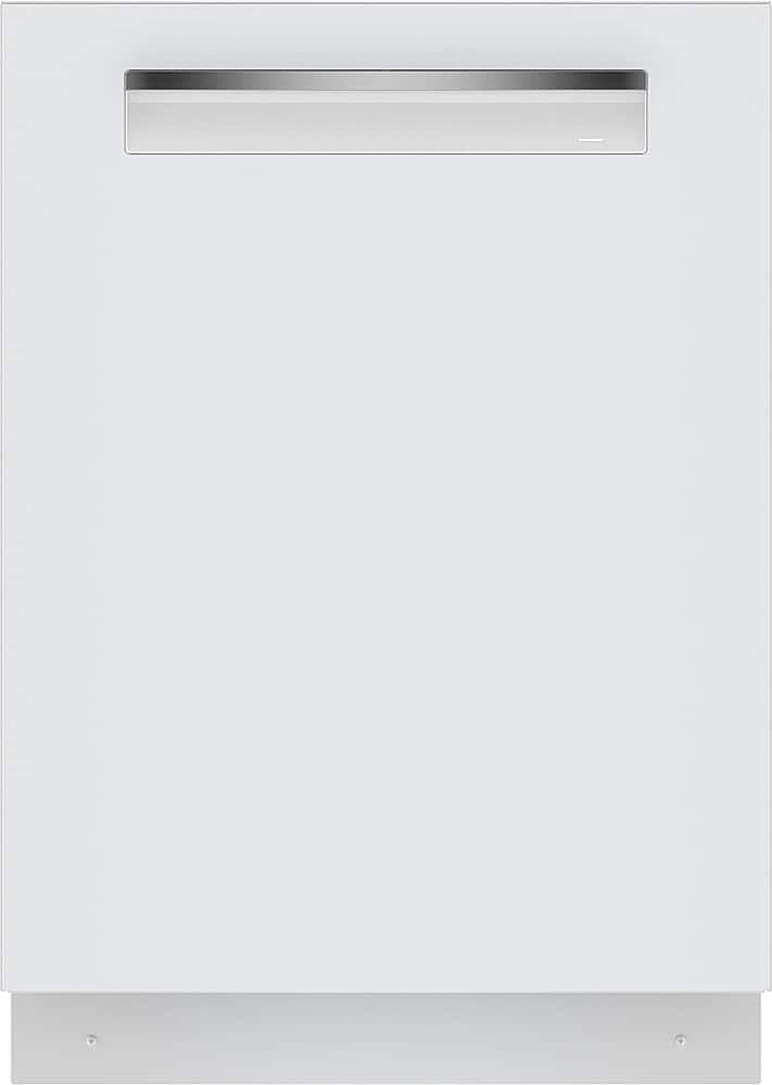 Front. Bosch - 800 Series 24" Top Control Smart Built-In Stainless Steel Tub Dishwasher with 3rd Rack, 42 dBA - White.