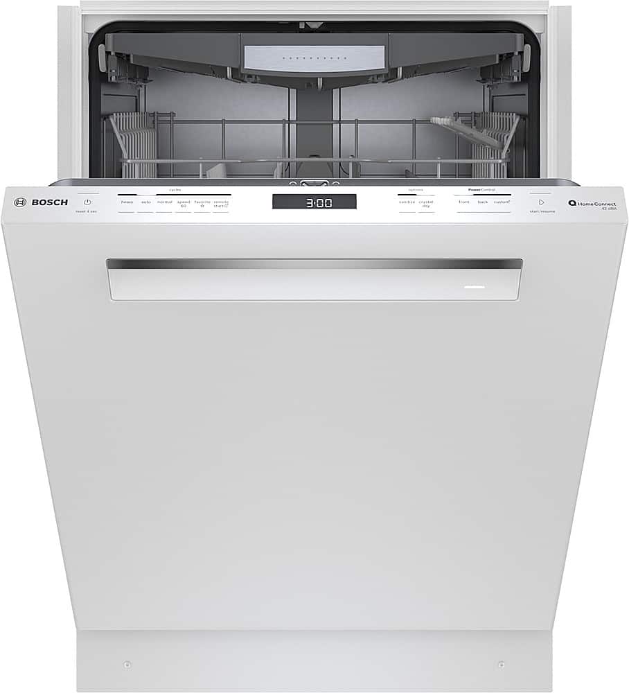 Alt View 11. Bosch - 800 Series 24" Top Control Smart Built-In Stainless Steel Tub Dishwasher with 3rd Rack, 42 dBA - White.