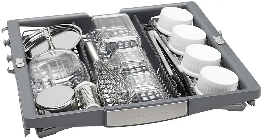 Alt View 13. Bosch - 800 Series 24" Top Control Smart Built-In Stainless Steel Tub Dishwasher with 3rd Rack, 42 dBA - White.