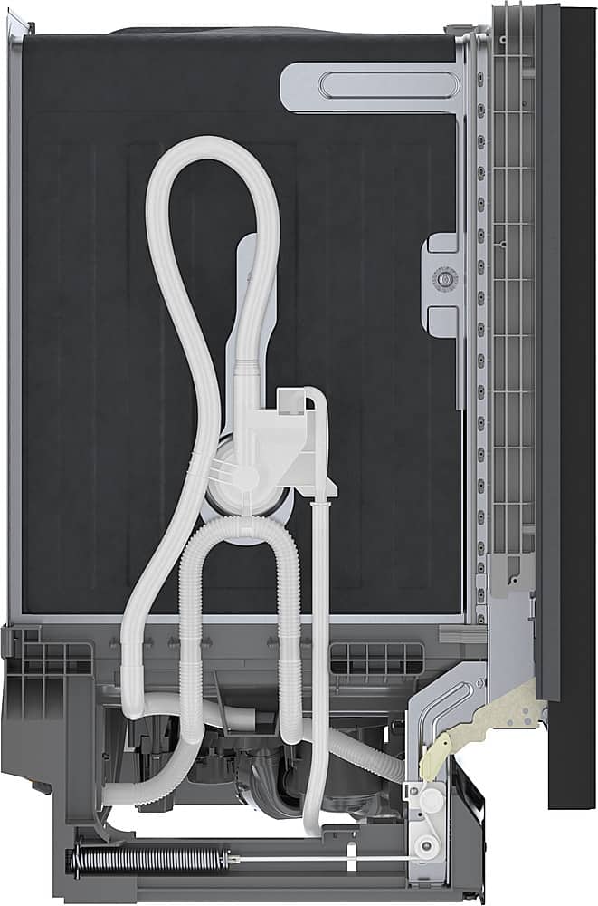 Angle. Bosch - 100 Series 24" Front Control Smart Built-In Hybrid Stainless Steel Tub Dishwasher with 50dBA - Black.