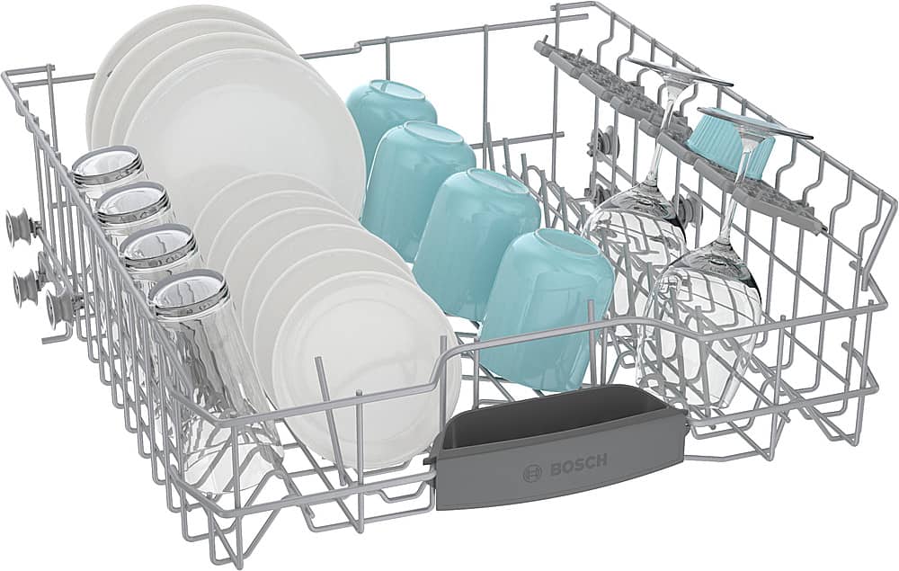 Alt View 14. Bosch - 100 Series 24" Front Control Smart Built-In Hybrid Stainless Steel Tub Dishwasher with 50dBA - Black.