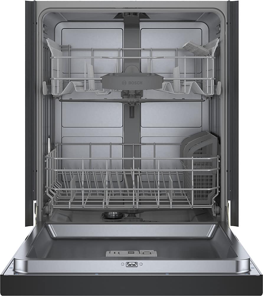 Alt View 2. Bosch - 100 Series 24" Front Control Smart Built-In Hybrid Stainless Steel Tub Dishwasher with 50dBA - Black.