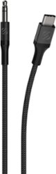 Scosche - 4 ft USB-C to 3.5mm AUX Braided Audio Cable HookUp Premium - Space Gray - Front_Zoom