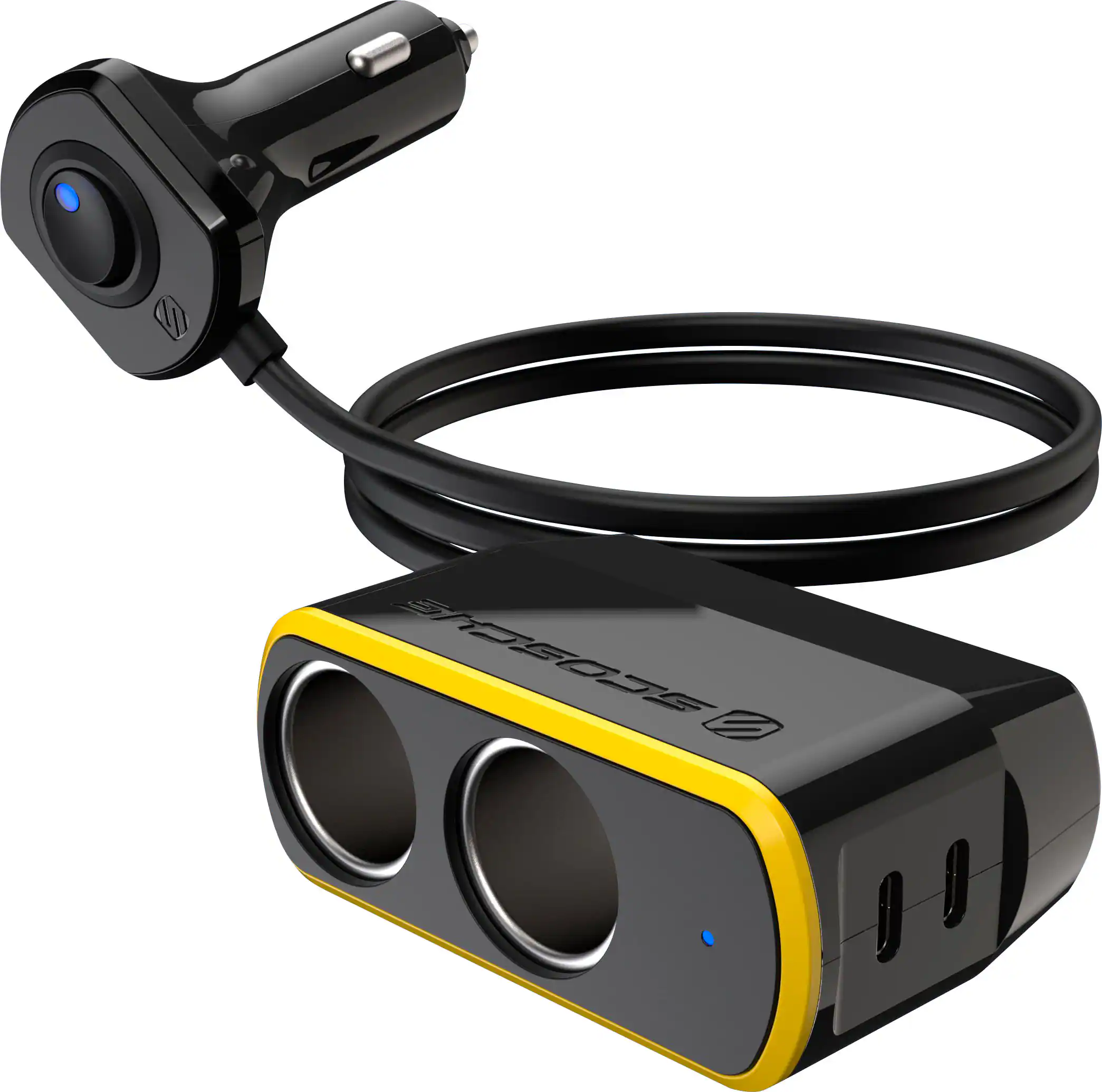 Scosche - 12W USB Adapter with Dual Charger Ports - Black