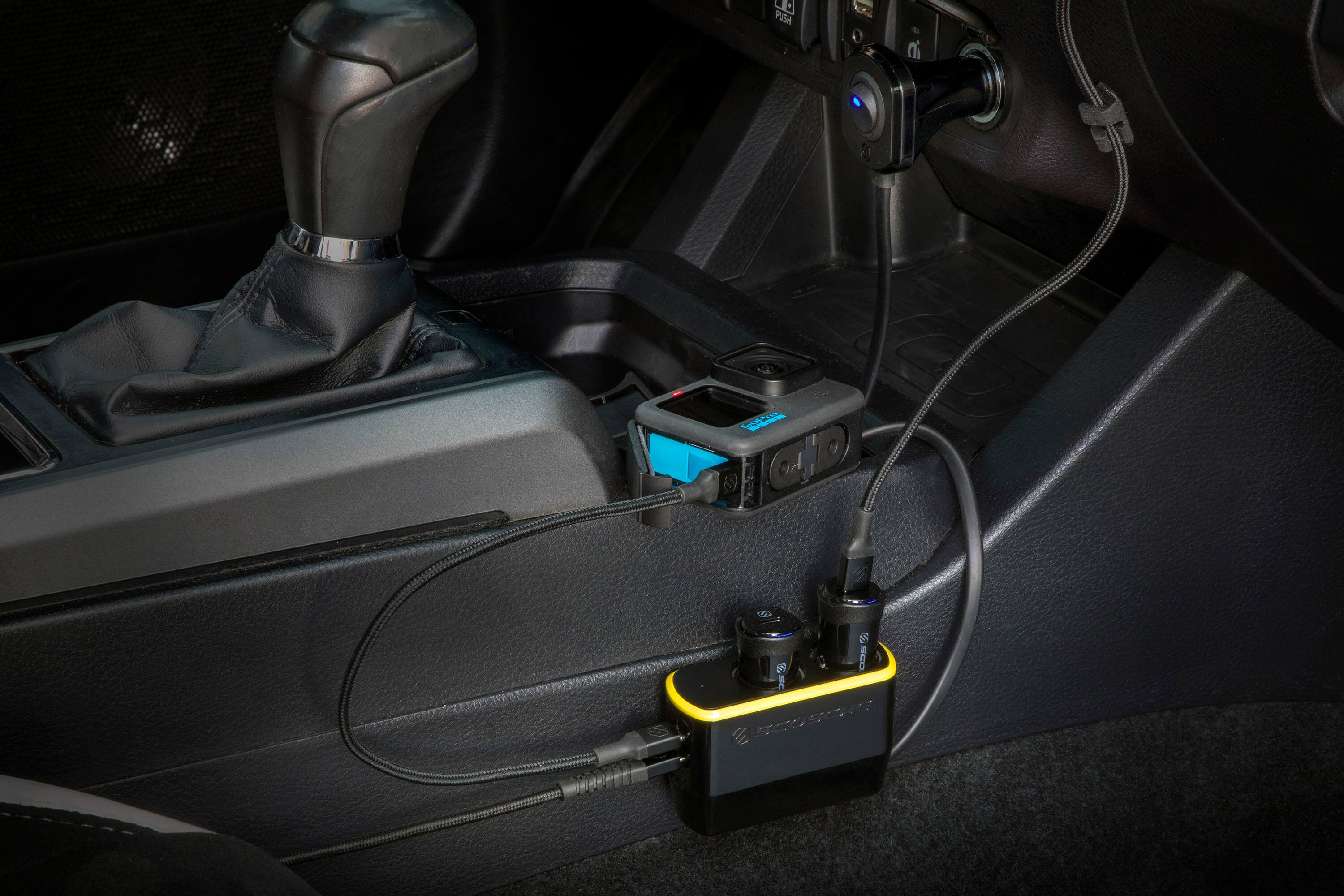 Alt View 12. Scosche - 12W USB Adapter with Dual Charger Ports - Black.