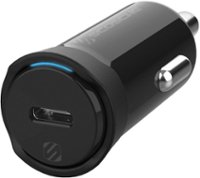 Scosche - PowerVolt 20W USB Type C Power Delivery Car Charger - Black - Front_Zoom
