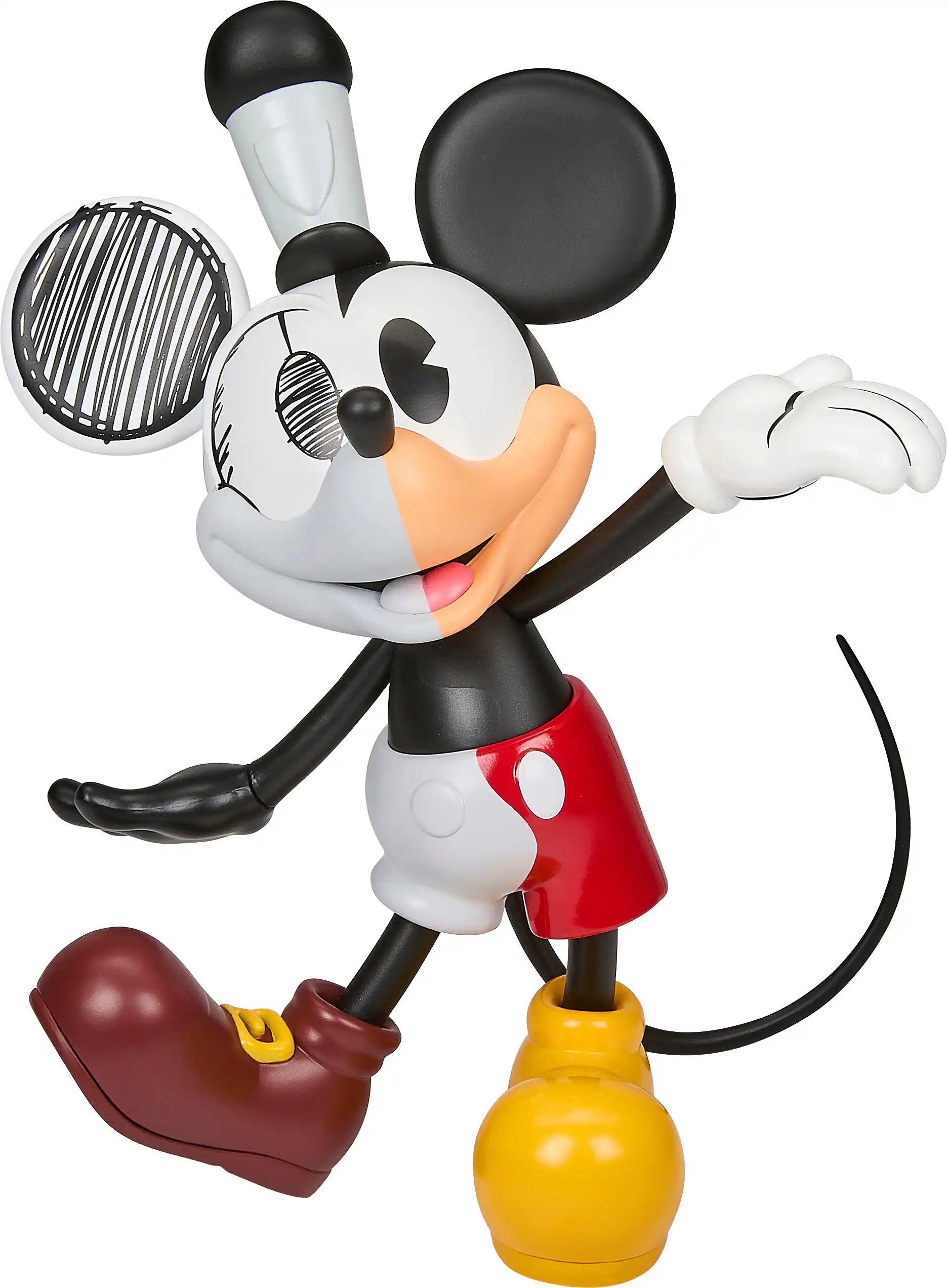 Front. NECA - Disney 100 Kidrobot 8” Mickey Mouse Through the Years Vinyl Art Figure.