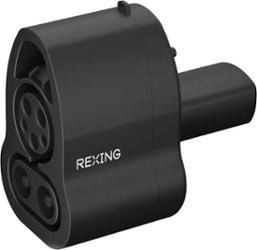 Rexing - CCS to Tesla Electric Vehicle (EV) Charger Adapter for Tesla Models S, 3, X and Y - Black - Front_Zoom