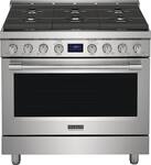 Frigidaire - Professional 4.4 Cu. Ft. Slide-In Gas True Convection Range with Self-cleaning - Stainless Steel