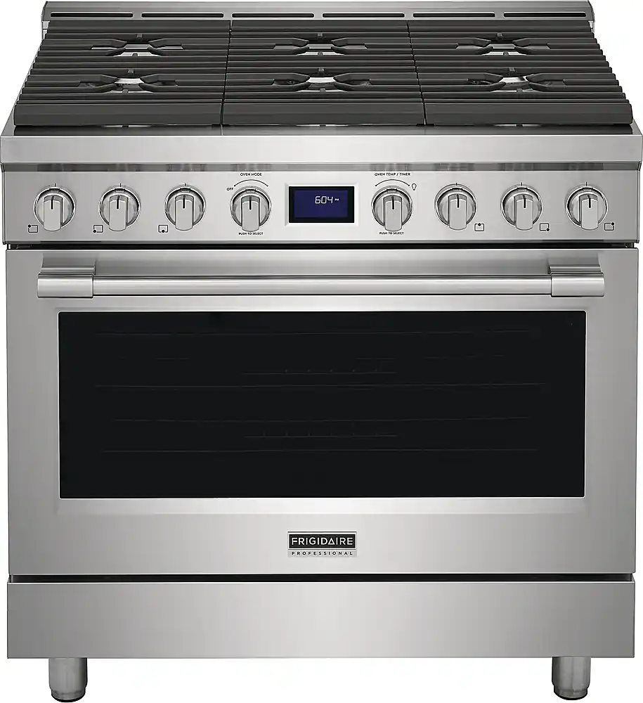 Frigidaire - Professional 4.4 Cu. Ft. Slide-In Gas True Convection Range with Self-cleaning - Stainless Steel