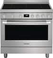 Frigidaire - Professional 36 in. Wide 5 elements 4.4 Cu. Ft. Freestanding Electric Induction Convection Range with Steam-cleaning - Stainless Steel