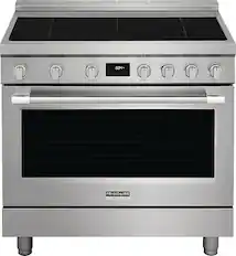 Front. Frigidaire - Professional 4.4 Cu. Ft. Freestanding Oven Induction Fan Convection Range - Stainless Steel.