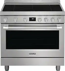 Frigidaire - Professional 4.4 Cu. Ft. Freestanding Electric Induction Convection Range with Steam-cleaning - Stainless Steel