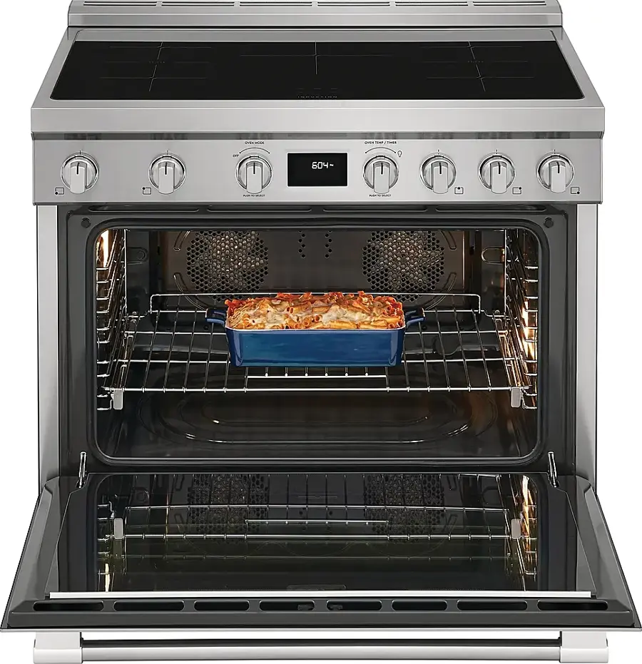 Alt View 11. Frigidaire - Professional 4.4 Cu. Ft.  Freestanding  Oven Induction Fan Convection Range - Stainless Steel.